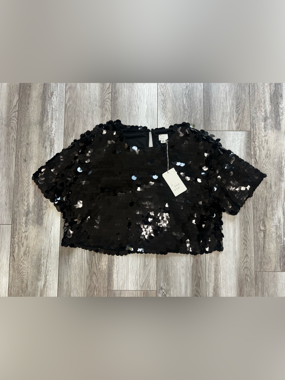 a new day Sequin Crop Top, NWT